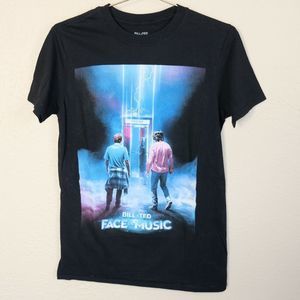 Bill & Ted Face The Music Movie Promo S Tee Shirt Black Poster Graphic Casual